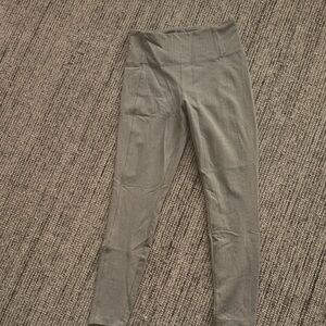 Gray High-Waisted Leggings